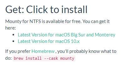 下载Mounty for NTFS