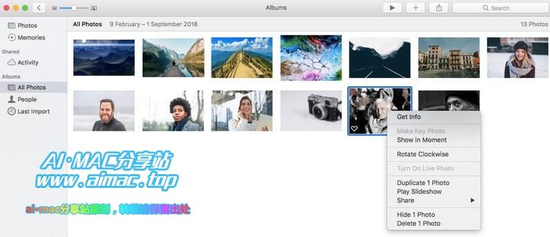 Mac相册自带的隐藏图片功能