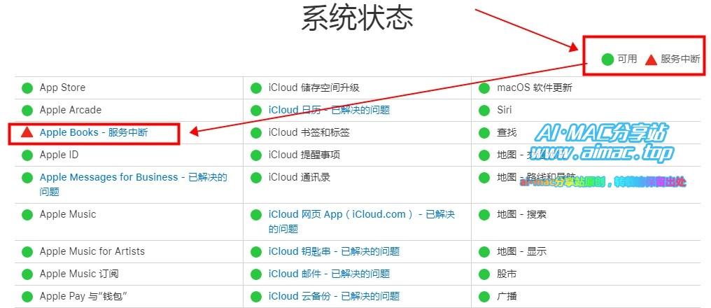 苹果官网查询服务器状态