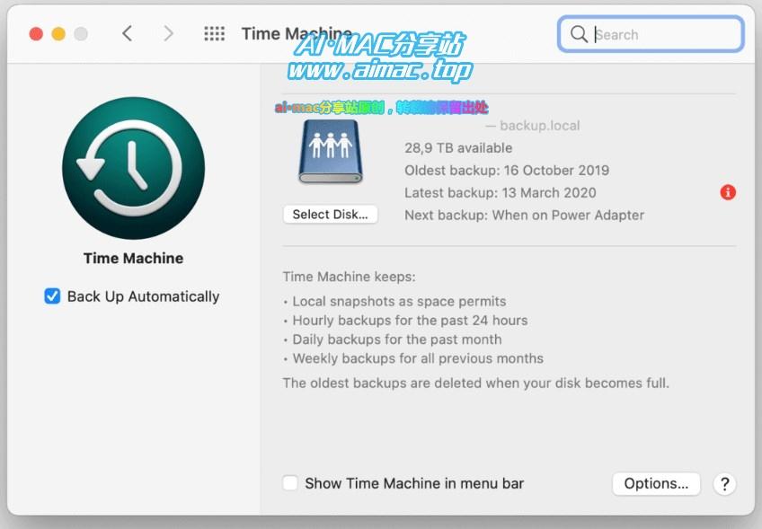 利用TimeMachine恢复Mac